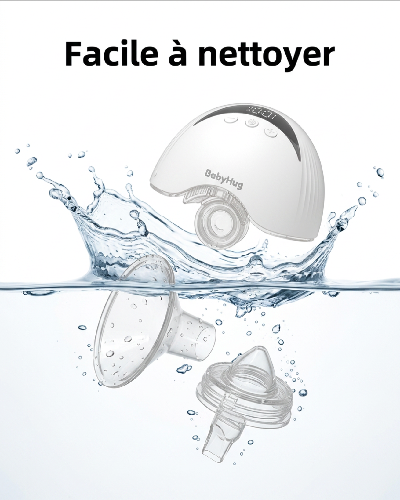 BabyHug Flow™ – Tire-lait portable mains libres
