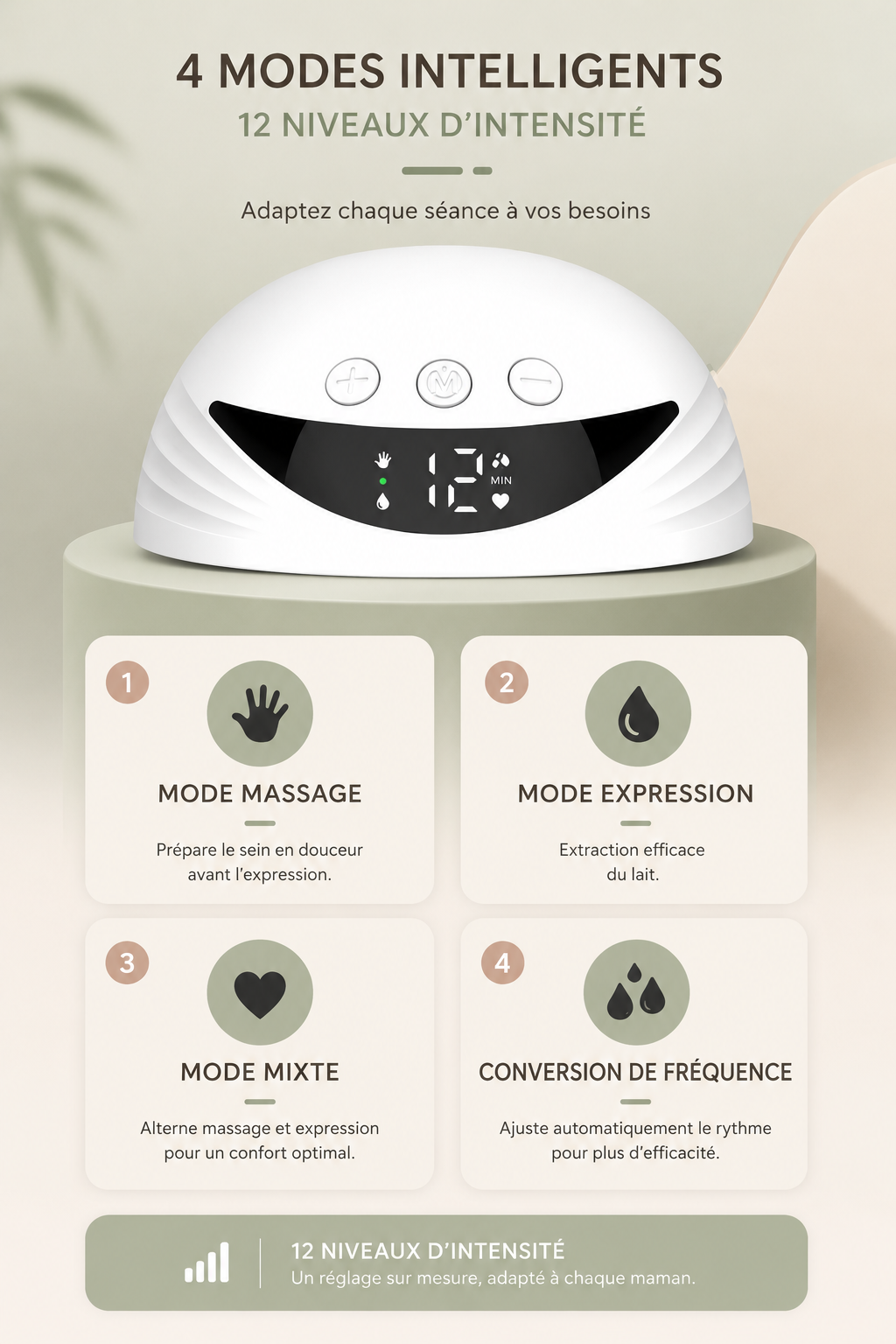 BabyHug Flow™ – Tire-lait portable mains libres
